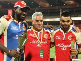 Vijay Mallya and Son Cheer For IPL Finalists RCB From London Vijay Mallya and Son Cheer For IPL Finalists RCB From London