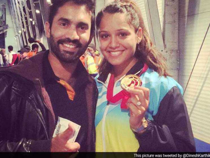 CWG 2014: Dipika Pallikal has a Man Behind Her Success in Glasgow, Dinesh Karthik