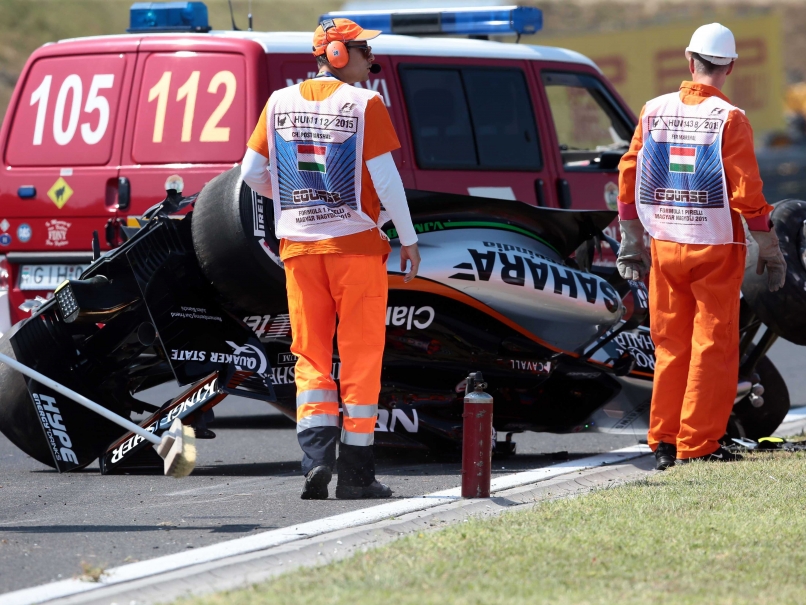 Force India's Sergio Perez Survives Massive Crash in Hungarian GP First Practice