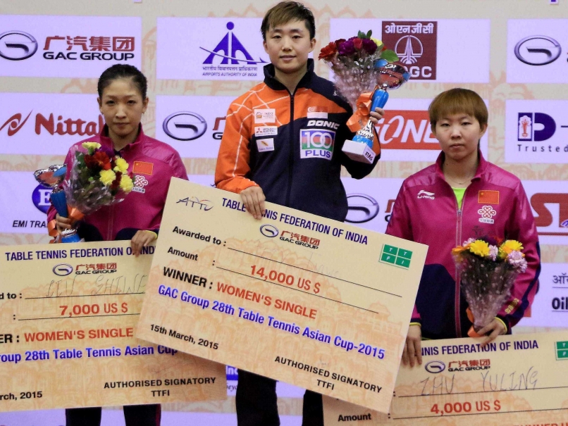 Xu Xin, Feng Tianwei Clinch Asian Cup Table Tennis Titles