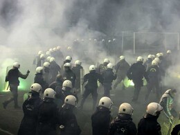 Rioting Fans Leave 12 Police Injured in Stuttgart Rioting Fans Leave 12 Police Injured in Stuttgart