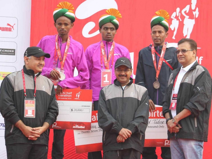 Birhanu Legese, Cynthia Limo Win Delhi Half Marathon; Nitender Singh Rawat, Lalita Babbar Best Among Indians