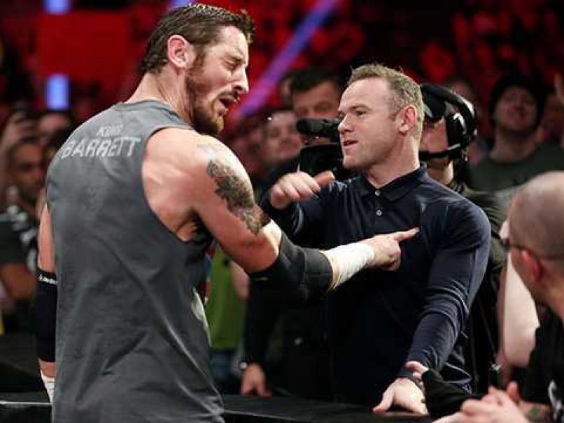 Wayne Rooney Slaps WWE Wrestler Wade Barrett