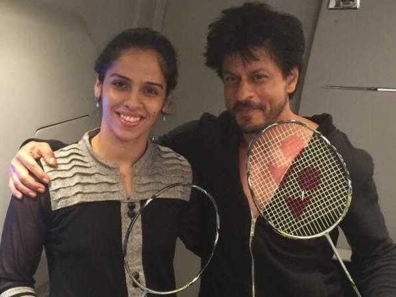 Badminton Queen Saina Nehwal Meets Badshah Shah Rukh on Dilwale Sets