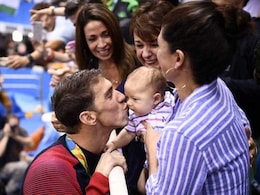 Rio 2016: Newly Retired Michael Phelps is on Boomer Time With Son Rio 2016: Newly Retired Michael Phelps is on Boomer Time With Son