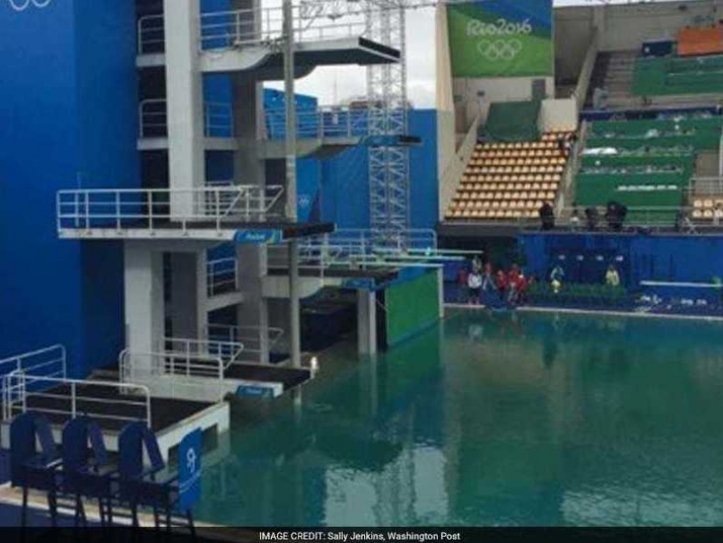 The Olympic Diving Pool is Closed Because of Its Green Water