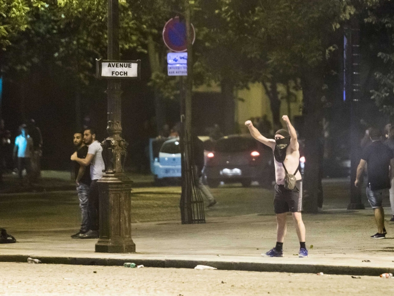 Riot Police Clash With Fans Following France's Win over Germany in Euro Semi-Final