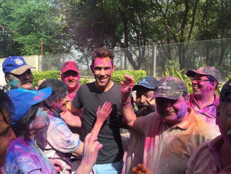 Glenn Maxwell Plays Holi Ahead of Crucial World T20 Clash Against Pakistan