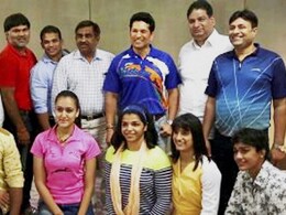 Sachin Tendulkar Meets Rio Olympics Bound Wrestlers, Boosts Morale Sachin Tendulkar Meets Rio Olympics Bound Wrestlers, Boosts Morale