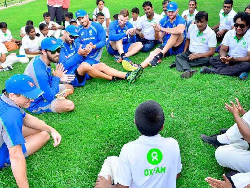 Cricketers Do Care As Australia Hold Clinic For Flood Victims In Sri Lanka