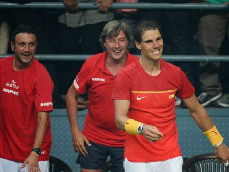 डेविस कप : राफेल नडाल-मार्क लोपेज की स्पेनिश जोड़ी ने पेस-मायनेनी को हराया, स्पेन 3-0 से जीता