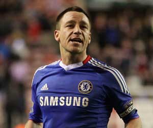 Terry sits out Man United's visit to Chelsea