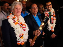 CWG Baton arrives in India, received by IOA officials CWG Baton arrives in India, received by IOA officials