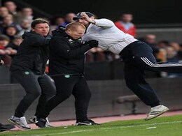 Fan tries to attack Celtic boss Lennon Fan tries to attack Celtic boss Lennon