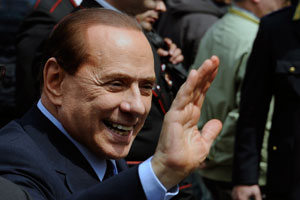 AC Milan football fans hope for return of Berlusconi
