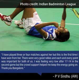 IBL: PV Sindhu stuns Tine baun, Awadhe Warriors beat Mumbai Masters 3-2