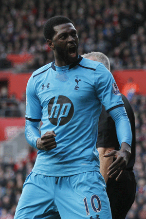Emmanuel Adebayor inspires Spurs revival ahead of Arsenal trip in FA cup