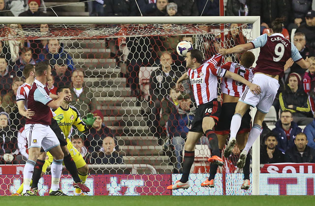 Andy Carroll, Mohamed Diame give West Ham United 2-1 win over Sunderland
