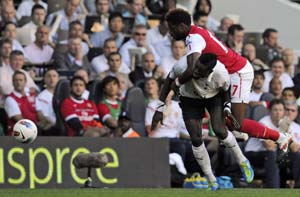 Adebayor won't let sick chants affect him