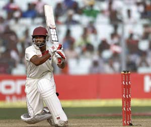 Adrian Barath getting help from Windies legend Greenidge