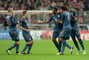 UEFA Champions League: FC Bayern Munich lead way on a record 30-goal night