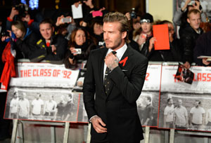 I'm not very good at acting, says David Beckham at Manchester United film premiere