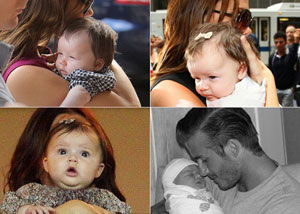 David Beckham likes to bite his baby daughter