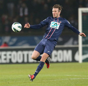 David Beckham not in PSG squad for last game against Lorient