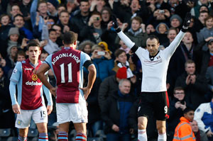 EPL: Dimitar Berbatov scores as Fulham stun Aston Villa 2-0
