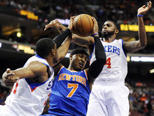 New York Knicks down Philadelphia 76ers 110-88