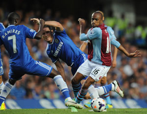 Chelsea F.C. edge dogged Aston Villa 2-1 to earn second win in EPL season