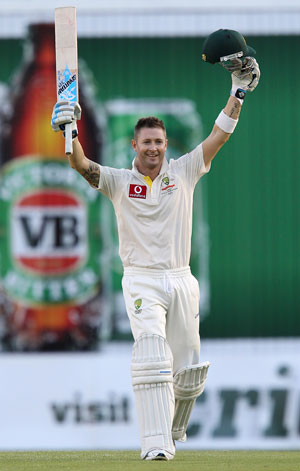 Ashes warm-up: Ton-up Michael Clarke puts Aussies on top vs Worcestershire
