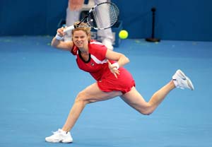 Clijsters storms into second round at Brisbane