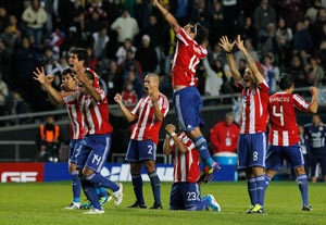 Paraguay down defending champion Brazil