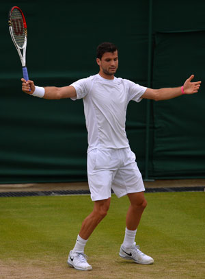 Wimbledon 2013: Angry Grigor Dimitrov crashes out as Maria Sharapova looks on