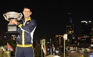 When Novak Djokovic celebrated his win by offering chocolates