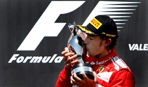 Fernando Alonso separates from pack after win at Valencia