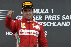Fernando Alonso of Ferrari wins Formula One's German Grand Prix