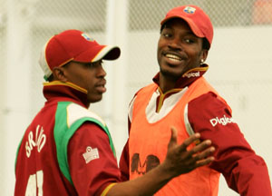 Gayle has sore throat, manager says will play against Ireland