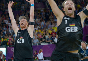 London 2012: Germany claim Europes first beach volleyball gold