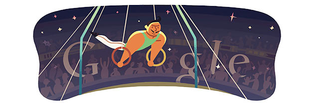 London 2012 Artistic Gymnastics Mens Rings: The latest Google Doodle