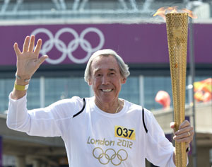Torch lights up Wembley Stadium