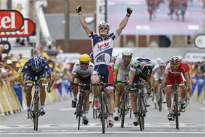 Germany's Andre Greipel wins 5th stage of Tour de France