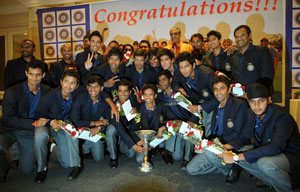 BCCI felicitates triumphant Under-19 World Cup squad