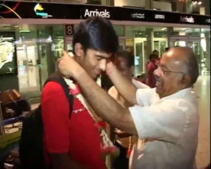 Jain University boys arrive back home to a hero's welcome