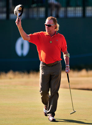 British Open: Survivor Miguel Angel Jimenez leads at halfway stage