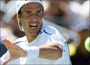 Argentine tennis player Juan Ignacio Chela retires