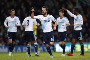 Thirteen proves lucky for Mata and Chelsea