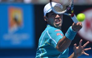 Australian Open: Kei Nishikori overcomes Carlos Berlocq to reach third round