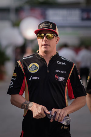 Kimi Raikkonen arrives, Gerard Lopez plays down furore